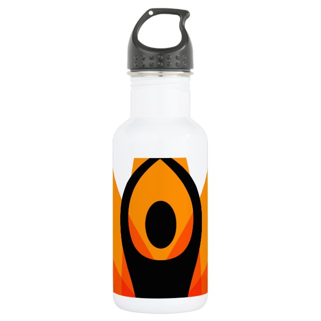 Yoga-Pose Edelstahlflasche (Vorderseite)