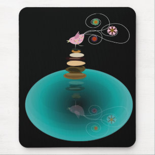 Yoga-Pose, ein Bein steht Pose Mousepad