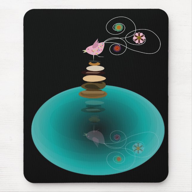 Yoga-Pose, ein Bein steht Pose Mousepad (Vorne)