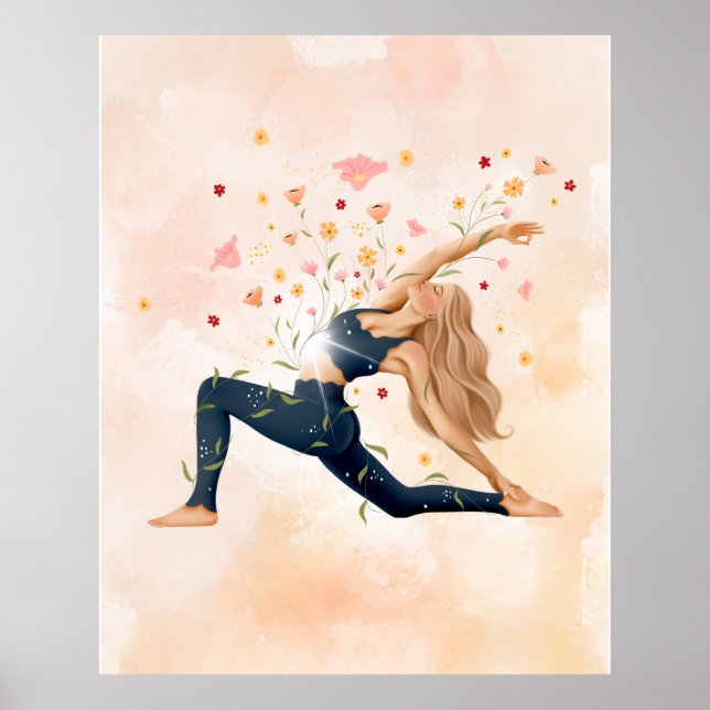Yoga Pose Feminine Poster (Vorne)