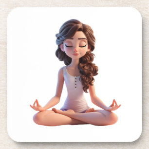 Yoga-Pose Getränkeuntersetzer