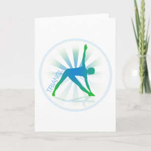 Yoga-Pose-Gruß-Karte (Dreieck) Karte