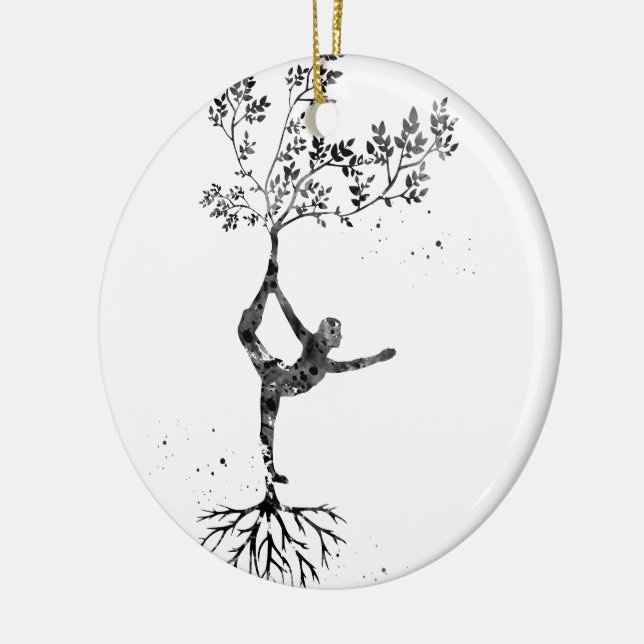 Yoga-Pose Keramik Ornament (Links)