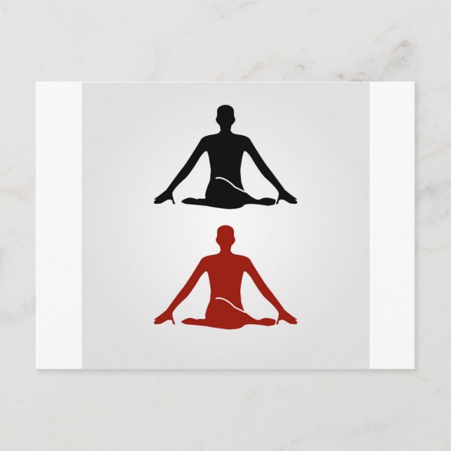 Yoga-Pose - Kuh-Gesicht Gomukhasana Postkarte (Vorderseite)