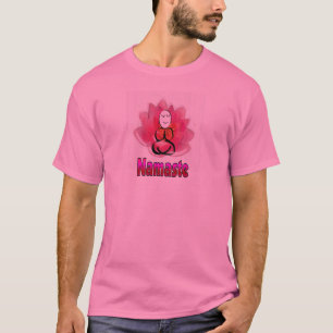 Yoga-Pose mit Lotos-Blume "Namaste " T-Shirt