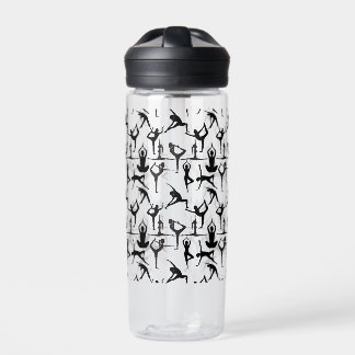 Yoga-Pose-Muster 01.w BG Trinkflasche