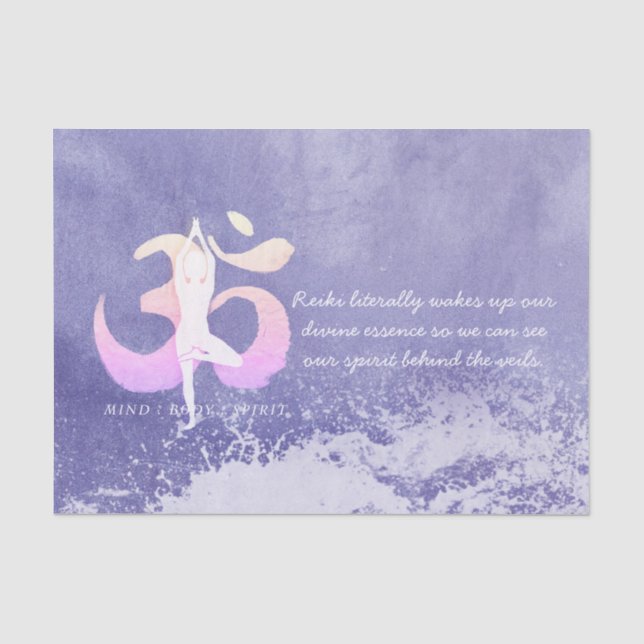 Yoga Pose Om Sign Seidenpapier (Vorderseite)