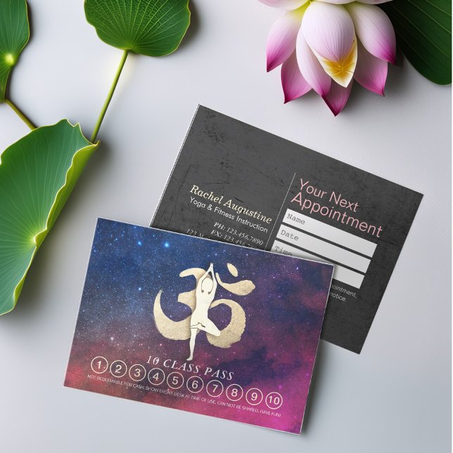 YOGA Pose OM Symbol Class Pass Treue Ernennung Terminkarte (Von Creator hochgeladen)