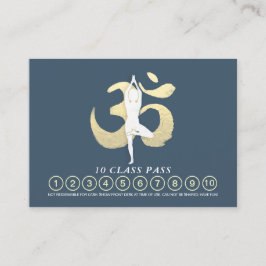 YOGA Pose OM Symbol Class Pass Treue Ernennung Terminkarte