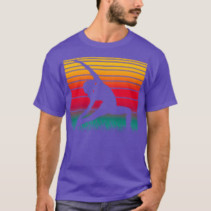 Yoga-Pose Retro-Vintage-Sonnenuntergang 20 T-Shirt