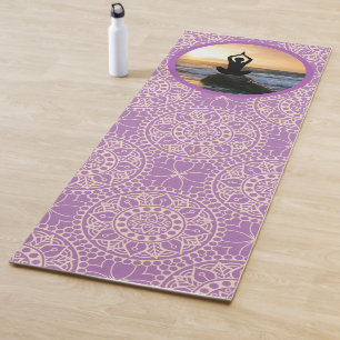 Yoga Pose Rocky Ocean Shore Gemustert Yogamatte