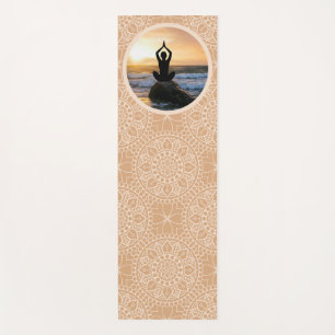 Yoga Pose Rocky Ocean Shore Gemustert Yogamatte