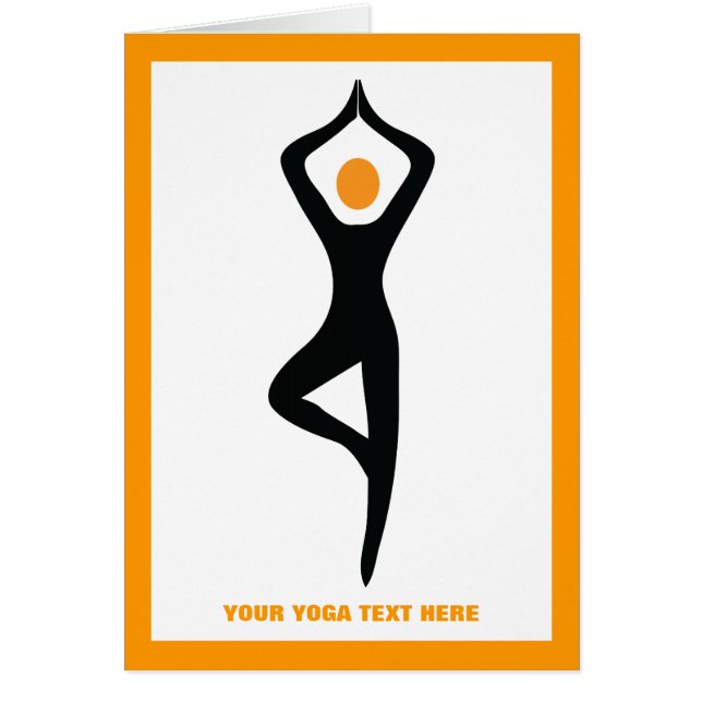 Yoga Pose schwarz, orange (Vorne)