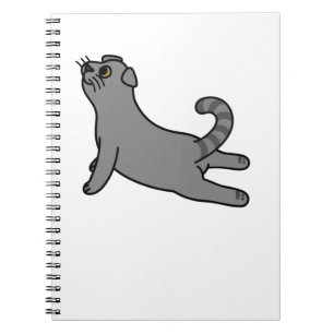 Yoga Pose Scottish Fold Cat Notizblock
