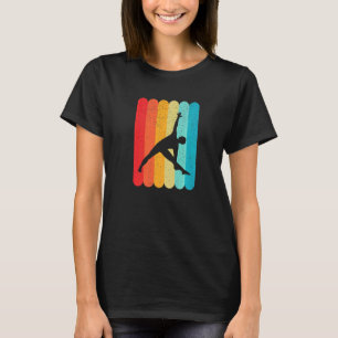 Yoga-Pose-Silhouette Retro Vintage Linien 70er 80e T-Shirt