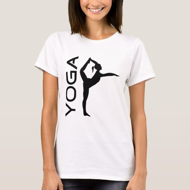 Yoga-Pose-Silhouette T-Shirt (Vorderseite)