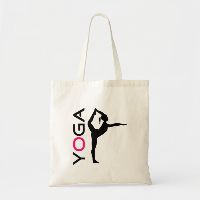 Yoga-Pose-Silhouette Tragetasche (Vorne)