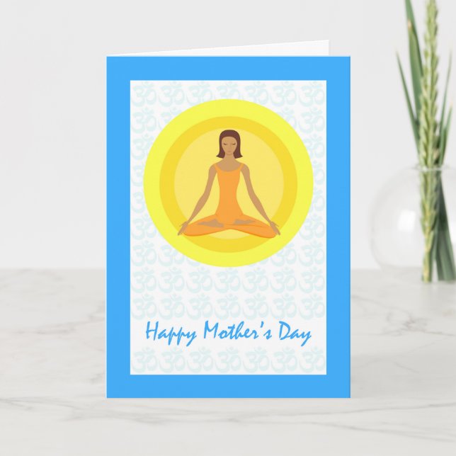 Yoga Pose, Take Time to Breathe, Mother's Day Karte (Vorderseite)