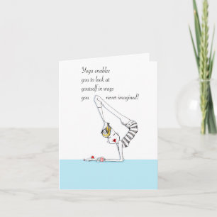 Yoga Pose Yoga Carte humour pour cadrage