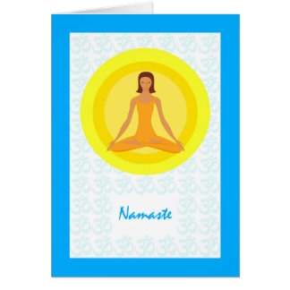 Yoga-Pose, Zeit zum Atmen nehmen, Namaste