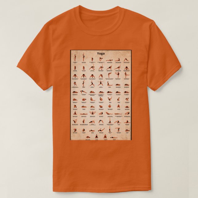 Yoga-Posen 3 T-Shirt (Design vorne)