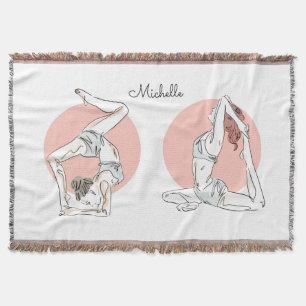 Yoga-Posen individuelle Name werfen Decke
