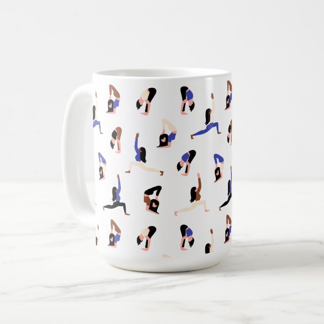 Yoga-Posen Kaffeetasse (Vorderseite Links)