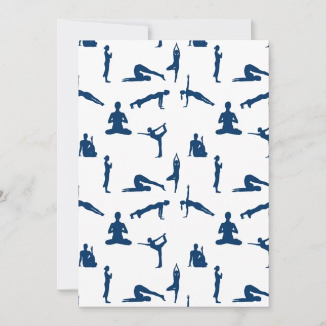 Yoga-Posen-Karte Ankündigung (Vorderseite)