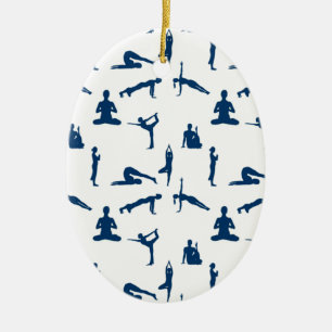 Yoga-Posen Keramikornament