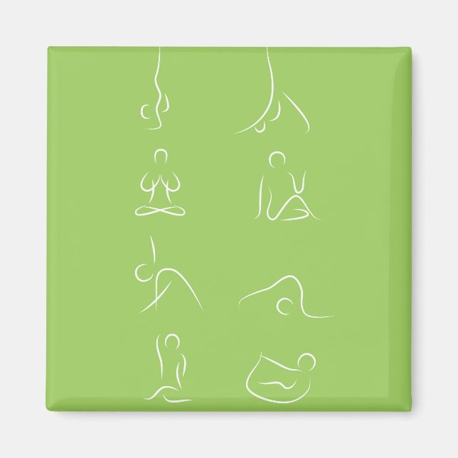 Yoga-Posen Magnet (Vorne)