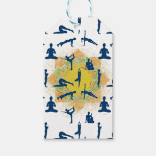 Yoga-Posen mit Zeichnend Lotus-Blume Geschenkanhänger