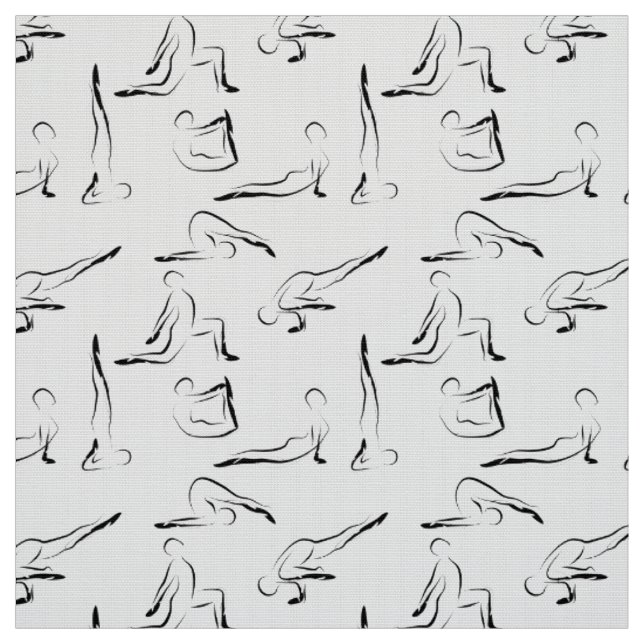 Yoga-Posen-Muster Stoff (Muster)