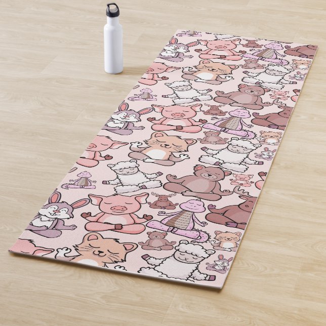 Yoga-Posen-Muster | Yoga-Nahtlose Muster 48 Yogamatte (Beispiel)