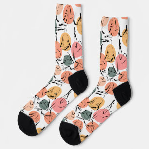 Yoga-Posen-Muster Yoga-nahtloses Muster 13 Klass Socken