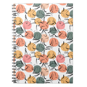 Yoga-Posen-Muster Yoga nahtloses Muster 13 Notizblock