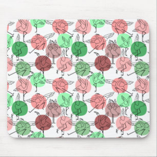 Yoga-Posen-Muster   Yoga-nahtloses Muster 30 Mousepad