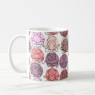 Yoga-Posen-Muster Yoga-nahtloses Muster 31 Kaffeetasse