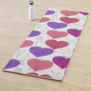 Yoga-Posen-Muster Yoga nahtloses Muster 3 Yogamatte