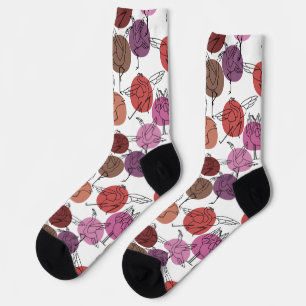 Yoga-Posen-Muster   Yoga-nahtloses Muster 40 Fall Socken