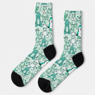 Yoga-Posen-Muster Yoga-nahtloses Muster 47 Canv Socken