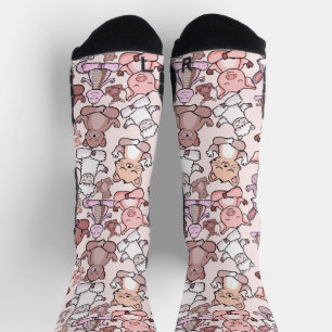 Yoga-Posen-Muster   Yoga-nahtloses Muster 48-Band Socken