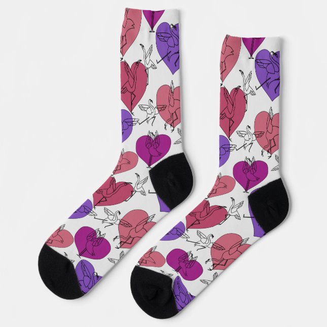 Yoga-Posen-Muster | Yoga-nahtloses Muster 4 Wrapp Socken (Linkes Detail)