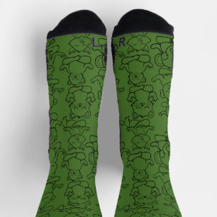 Yoga-Posen-Muster Yoga-nahtloses Muster 8 Canva Socken