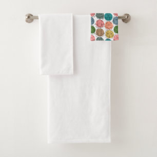 Yoga-Posen-Muster Yoga-nahtloses Muster 9 Badhandtuch Set