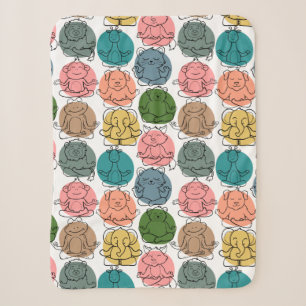 Yoga-Posen-Muster   Yoga-nahtloses Muster 9 Sherpadecke
