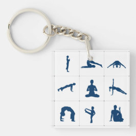 Yoga Posen & Positionen Zen & Meditation Schlüsselanhänger