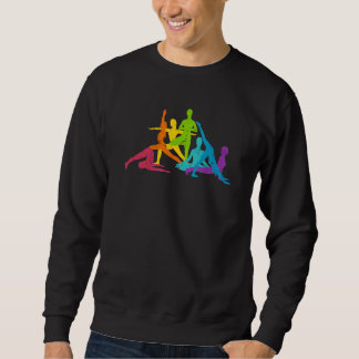 Yoga-Posen Rainbow Yoga Yogis Meditierende Enthusi Sweatshirt