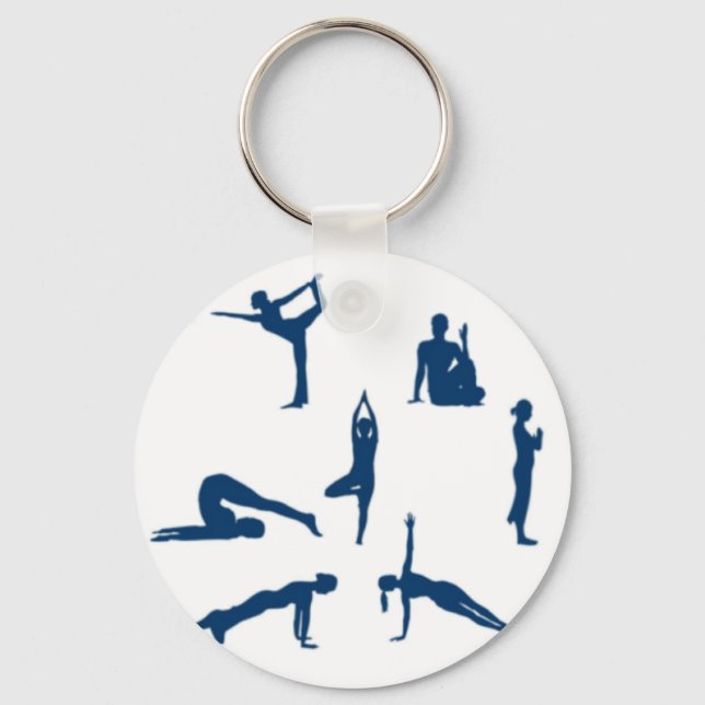 Yoga-Posen Schlüsselanhänger (Vorderseite)