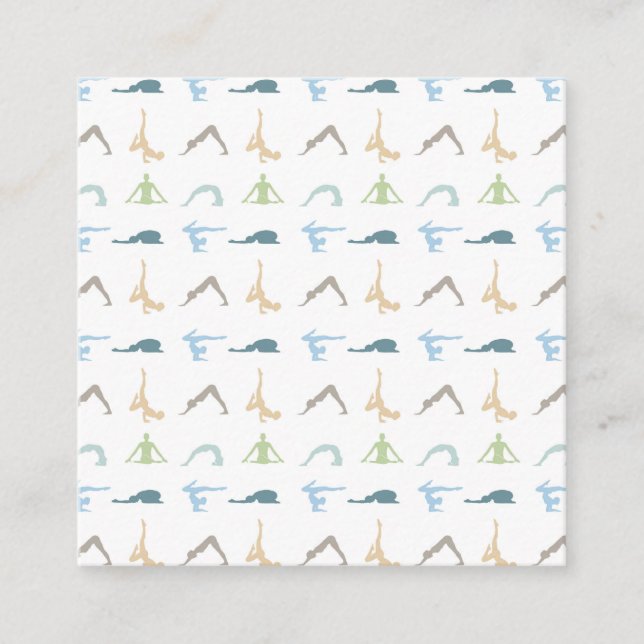 Yoga-Posen Silhouette Achtsamkeit Medizin Begleitkarte (Vorderseite)