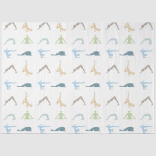 Yoga Posen Silhouette Achtsamkeit Medizin Seidenpapier
